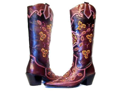 Brown Fashion Cowboy Boots on Brown Cowboy Boots